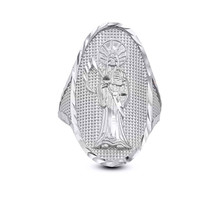 Sterling Silver Santa Muerte Oval Ring - $29.99