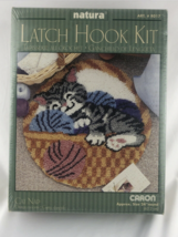 Cat Nap Wonder Art CARON #R017 Latch Hook Kit 24&quot; Round  Cat Nap New Vintage - £15.96 GBP