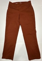 Croft &amp; Barrow Effortless Stretch Pants Rusty Orange Women Size 8S (Meas... - $12.94