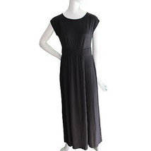 Lands End Size XXS (00-0) Petite Cap Sleeve Knit Maxi Dress, Black - £23.63 GBP