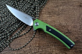 TWOSUN Flipper Fast Open D2 Blade Satin G10 Handle Folding Pocket Knives TS81 Ce - £89.87 GBP