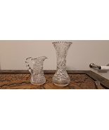 American Brilliant cut glass lead crystal vase and pitcher  - £158.98 GBP