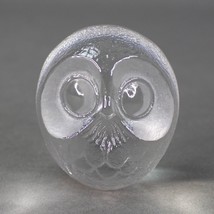 Mats Jonasson Signed Swedish Crystal Art Glass Owl Sculpture Paperweight... - £15.92 GBP