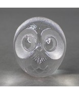 Mats Jonasson Signed Swedish Crystal Art Glass Owl Sculpture Paperweight... - £15.62 GBP