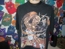 Vintage 90s Chicago Bulls Dennis Rodman Caricature T Shirt 2XL  - £232.32 GBP