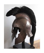 Medieval Greek Corinthian Troy Helmet with Black Plume - $269.45 CAD