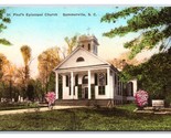 St Paul Episcopal Church Summerville SC UNP Handcolored Albertype Postca... - $7.12