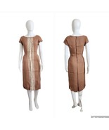 Vintage 50s Betty Barclay Linen/cotton Wiggle Pencil Dress W24&quot; - £38.79 GBP