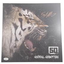 50 Cent Signed Rap Hip Hop Animal Ambition Vinyl Album Flat Poster JSA Authentic - £117.30 GBP