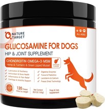Glucosamine for Dogs, Joint Supplement for Dogs, Chondroitin, Omega-3, M... - £19.34 GBP
