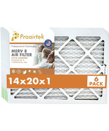 Proairtek AF14201M08SWH Model MERV 8 14x20x1 Air Filter (Pack of 6) - £66.83 GBP