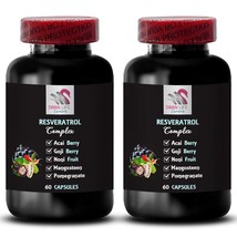 Blueberry Fruit Powder - RESVERATROL COMLEX - Whole-body support 2 Bottl... - £23.77 GBP