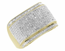 2Ct Rund Künstlicher Diamant Herren Rosa Verlobungsring 14K Gelb Vergoldet - £143.32 GBP