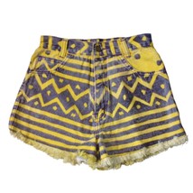 Hi Baby Woman&#39;s Size 5/6 Blue &amp; Yellow Jean Cut Off Shorts - $23.38