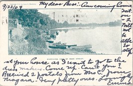 Owego NY 1904 River View Near Ross Str Small Boats to Susquehana PA Postcard T17 - £23.55 GBP