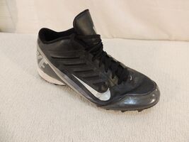 Nike Landshark Football Cleat Men&#39;s 14 RIGHT CLEAT ONLY Black White Silv... - $17.48