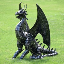 Zaer Ltd. 4.5ft Tall Large Metal Dragon Statue Decoration (for Outdoor or Indoor - £1,368.18 GBP