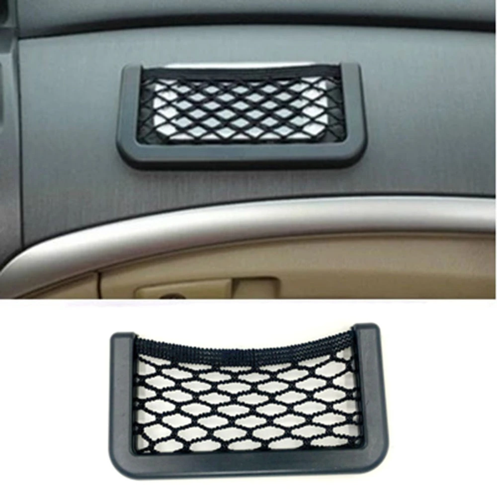 Car Mesh Net Bag Phone Holder Organize Seat Side Storage In Car Mesh Bag Stowing - $12.53