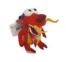 7&quot; Disney Store Mushu Red Dragon Mulan B EAN Bag Stuffed Animal Plush Toy W Tag - £22.85 GBP