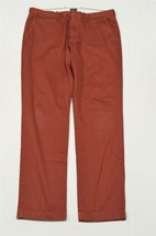 J.CREW 33 x 32 Dark Red Stretch 770 Straight Chino Pants - £17.62 GBP