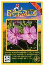 Exotic 50 Pink Four O&#39;Clock Wildflower Seeds - Everwilde Farms Mylar Seed Packet - $11.13