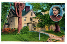 The Orchard House Home of Louisa Alcott Concord Massachusetts Postcard Post 1937 - £3.85 GBP