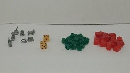 Vintage Monopoly Replacement Pieces 1936 Game Pieces Hotels House&#39;s Dice Pewter - £10.99 GBP