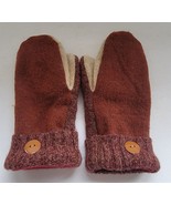 NEW Handmade Upcycled Womens S/M? Wool Mittens Fleece Lined from Old Swe... - £30.29 GBP