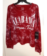 ALABAMA Crimson Tide Woman&#39;s Crew Neck Long Sleeve Oversize Tee - Size: L - £10.69 GBP