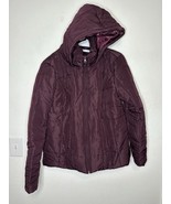 New York And Company Full Zip Quilted Puffer Purple Hoodie Jacket Size XL - $29.99