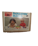 PLAYSKOOL PARQUETRY BLOCKS #306 VINTAGE 1978 WOODEN COLOR BLOCKS SET, - $16.49