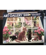 Puzzle in the window cats 500 Pieces 19x13 winter is coming folks - £1.64 GBP