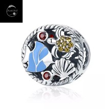 Sea Turtle And Fish Animal Bead Charm Genuine 925 Sterling Silver For Bracelets - £15.75 GBP