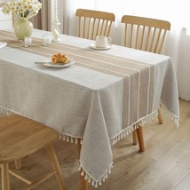 Tablecloths for Rectangle Tables Cotton Linen Table Cloth Waterproof Tablecloth  - £37.76 GBP