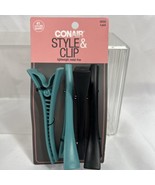 Conair 4pc Hair Style &amp; Clip Large Metal Free 55252 Clamp Curling COMBIN... - €3,72 EUR
