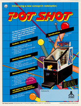Pop Shot Arcade FLYER Original NOS 1988 Redemption Ball Shooter Paper Art - £20.50 GBP