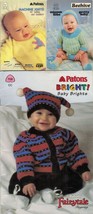 3X Knit Toddler Baby Brights Pretty Baby Machine Knits Pattern Booklets - £10.19 GBP