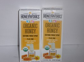 (2)  Honey Works Kids Soothing Throat Spray w/ Zinc Organic Honey Dietar... - $14.99