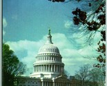 États-unis Capitol Bâtiment Washington Dc Unp non Utilisé Chrome Carte P... - $3.02