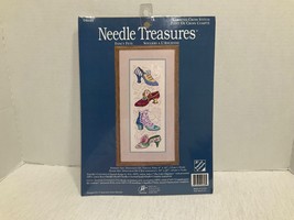 New Needle Treasures Fancy Fete Counted Cross Stitch Kit Shoes Beads Unopen - $22.52