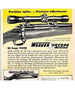 Weaver Rifle Scope K4 Optics Advertisement 1949 Firearms Guns DWS6A - $19.99