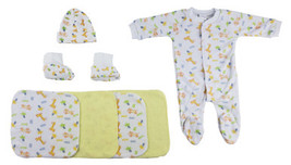 Caps, Booties And Washcloths - 9 Pc Set - £15.65 GBP