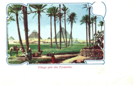 Village Near the Pyramids Egypt Postcard - £5.30 GBP