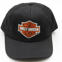 VTG Harley Davidson Snapback Trucker Hat Made In USA 6 Panel Black - £39.92 GBP
