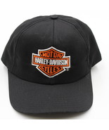 VTG Harley Davidson Snapback Trucker Hat Made In USA 6 Panel Black - £39.24 GBP