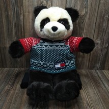 GUND Tommy Hilfiger Panda Bear Plush 22&quot; Macys Exclusive Big Flag Sweater VTG - £17.09 GBP