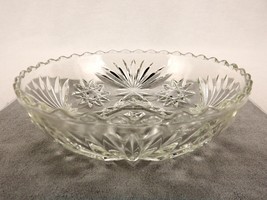 Anchor Hocking Serving Bowl, EAPG Prescut, Hobstars, Vessica &amp; Fan Cuts,... - £19.23 GBP