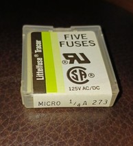 Lot of 2 Boxes Littlefuse Micro 1/4A (.250) 273 series 125V - 10pcs SHIP... - $17.64