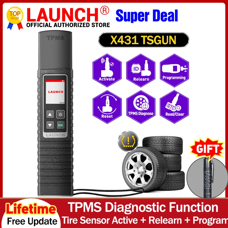 LAUNCH X431 TS TPMS Tire Pressure Handheld X-431 TS Sensor Activator Lea... - $389.88