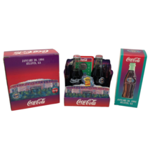 NIB VTG Coca Cola NFL 1994 Super Bowl XXVIII Atlanta Commemorative Bottle Set - £39.65 GBP